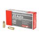 Aguila Ammunition Pistol 45 ACP 230 Grain Full Metal Jacket 50 Round Box 1E452110 This highly effective tactical and combat pistol round offers the perfect combination of accuracy and stopping power. MPN: 1E452110