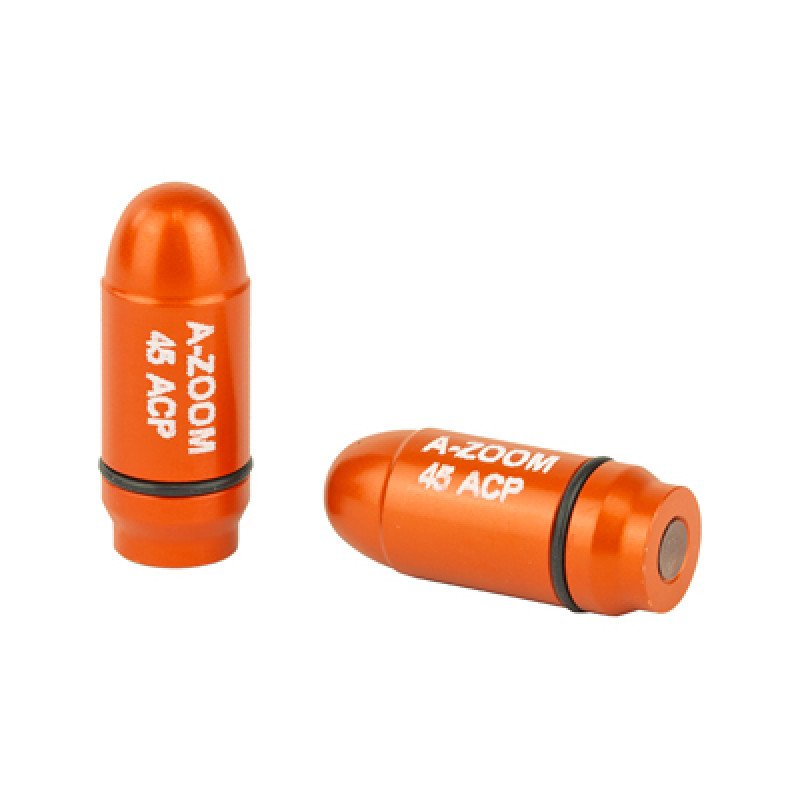 A-Zoom Strikercaps Snap Caps Orange 45 ACP 2/Pk 17104 Lymans extremely popular A-Zoom Snap Caps are the best choice for safety training function testing and dry firing practice. MPN: 17104