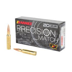 Barnes Precision Match 308 Win 175 Grain Open Tip Match Boat Tail 20 Round Box 30818