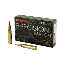 Barnes Precision Match 338 Lapua 300 Grain Open Tip Match Boat Tail 20 Round Box 30728
