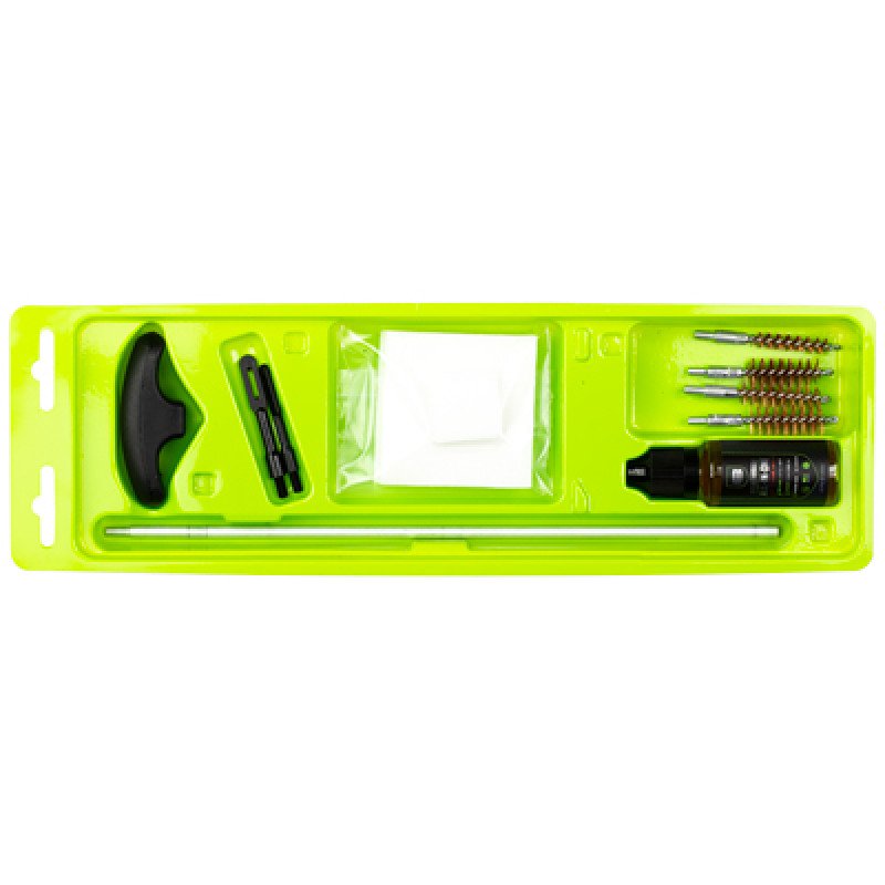 These economical gun cleaning kits include a stainless steel rod T-handle patch holders various bore brushes and our All-In-One (CLP) cleaner and lubricant.  MPN: BT-PPC-UP