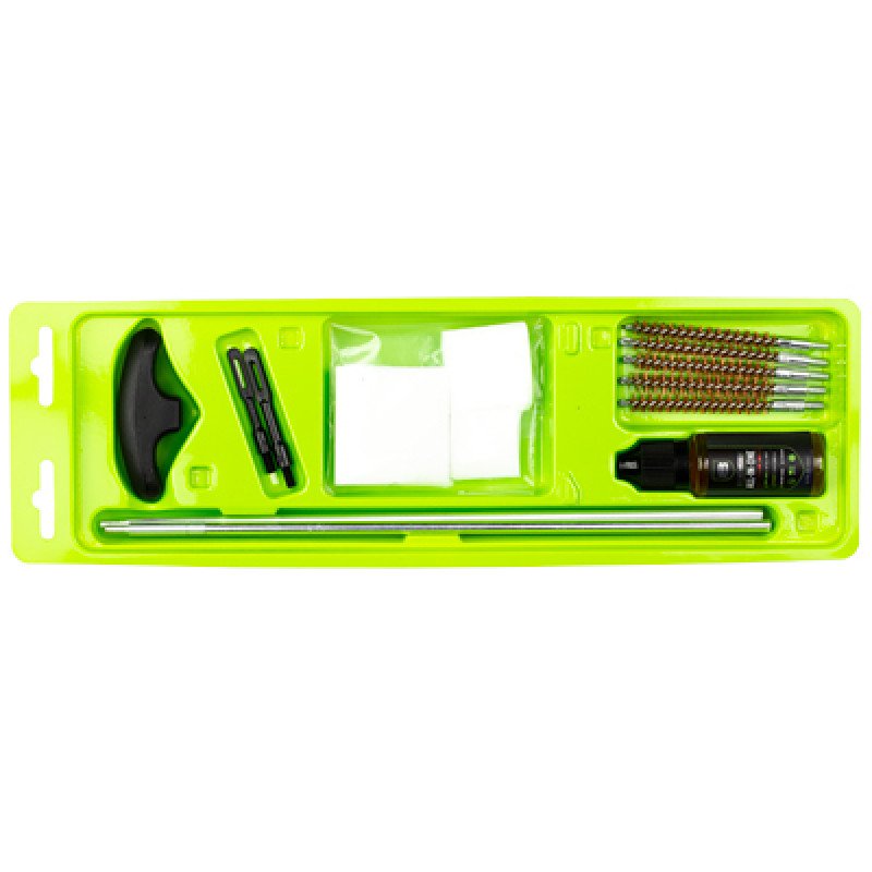 These economical gun cleaning kits include a stainless steel rod T-handle patch holders various bore brushes and our All-In-One (CLP) cleaner and lubricant.  MPN: BT-PPC-UR