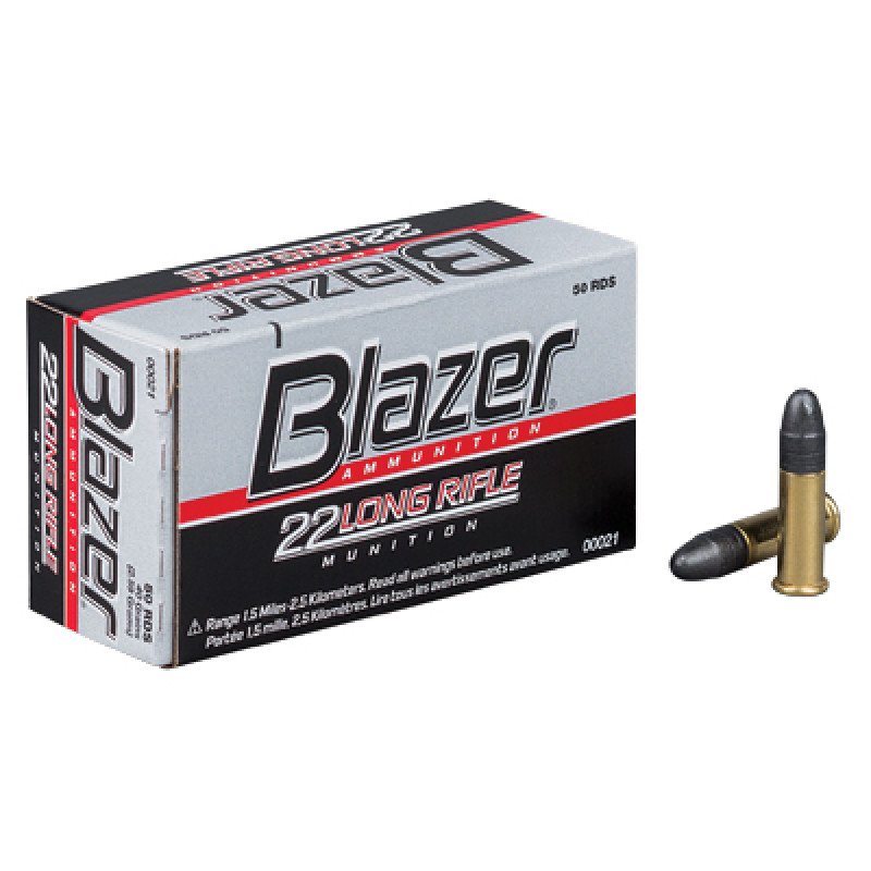 Blazer(R) 22 Long Rifle ammo is loaded with a 40-grain bullet thats great for everything from small game hunting to casual plinking.  MPN: 21