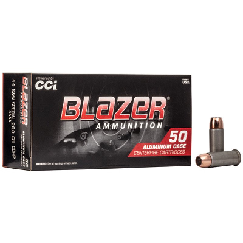 Blazer Ammunition Blazer 44 Special 200 Grain Jacketed Hollow Point 50 Round Box 3556 Blazer(R) handgun ammo is everything you may need. MPN: 3556