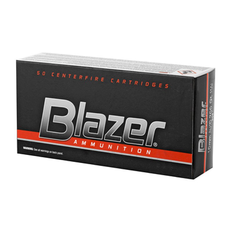Blazer Ammunition Blazer 10MM 200 Grain Full Metal Jacket 50 Round Box 3597 Blazer(R) handgun ammo is everything you may need. MPN: 3597