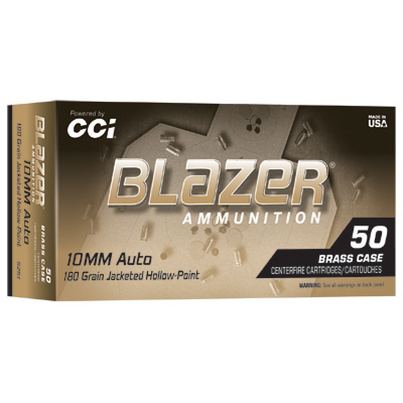 Blazer Ammunition Blazer Brass Hollow Point 10MM 180 Grain Jacketed Hollow Point 50 Round Box 5251