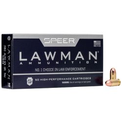 Speer Ammunition Speer Lawman Training 380ACP 95 Grain Total Metal Jacket 50 Round Box 53608