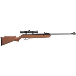 Crosman Vantage NP Air Rifle .177 Pellet Brown Finish Wood Stock Break Barrel Hunting Rifle Fiber Optic Front Sight and Adjustable Rear Sight with 4X32 Scope Single Shot 1200 Feet Per Second 30021