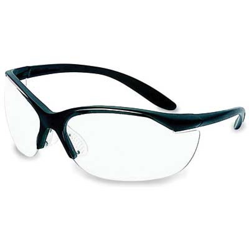 Howard Leight Vapor II Glasses Black Frame Clear Lens R-01535 Vapor II Safety Eyewear features an optical grade 9-base wraparound lens that provides 180 degree field of vision. MPN: R-01535
