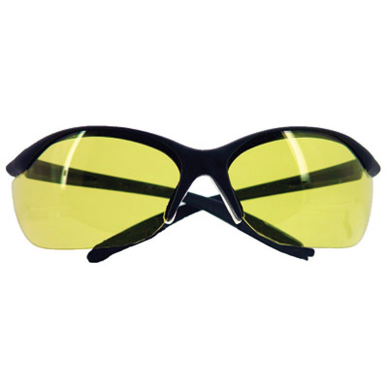 Howard Leight Vapor II Glasses Black Frame Amber Lens R-01536 Vapor II Safety Eyewear features an optical grade 9-base wraparound lens that provides 180 degree field of vision. MPN: R-01536