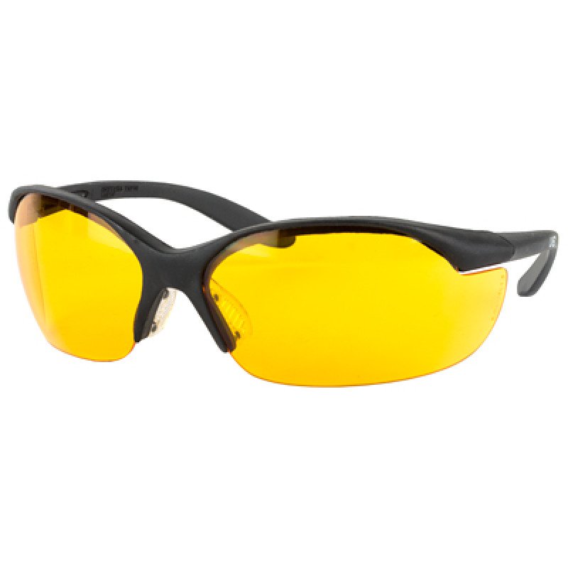 Howard Leight Vapor II Glasses Black Frame Orange Lens R-01537 Vapor II Safety Eyewear features an optical grade 9-base wraparound lens that provides 180 degree field of vision. MPN: R-01537