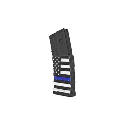 Mission First Tactical Magazine 223 Remington 556NATO Fits AR-15 30 Rounds Blue Line American Flag EXDPM556D-AMB1