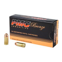 PMC Bronze 380ACP 90 Grain Full Metal Jacket 50 Round Box 380A