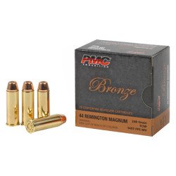 PMC Bronze 44 Magnum 240 Grain Truncated Cone Soft Point 25 Round Box 44D