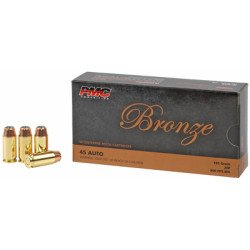 PMC Bronze 45ACP 185 Grain Jacketed Hollow Point 50 Round Box 45B
