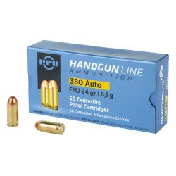 Prvi Partizan Pistol 380 ACP 94 Grain Full Metal Jacket 50 Round Box PPH380AF