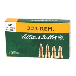 Sellier & Bellot Rifle 223 Rem 55 Grain Soft Point 20 Round Box SB223B