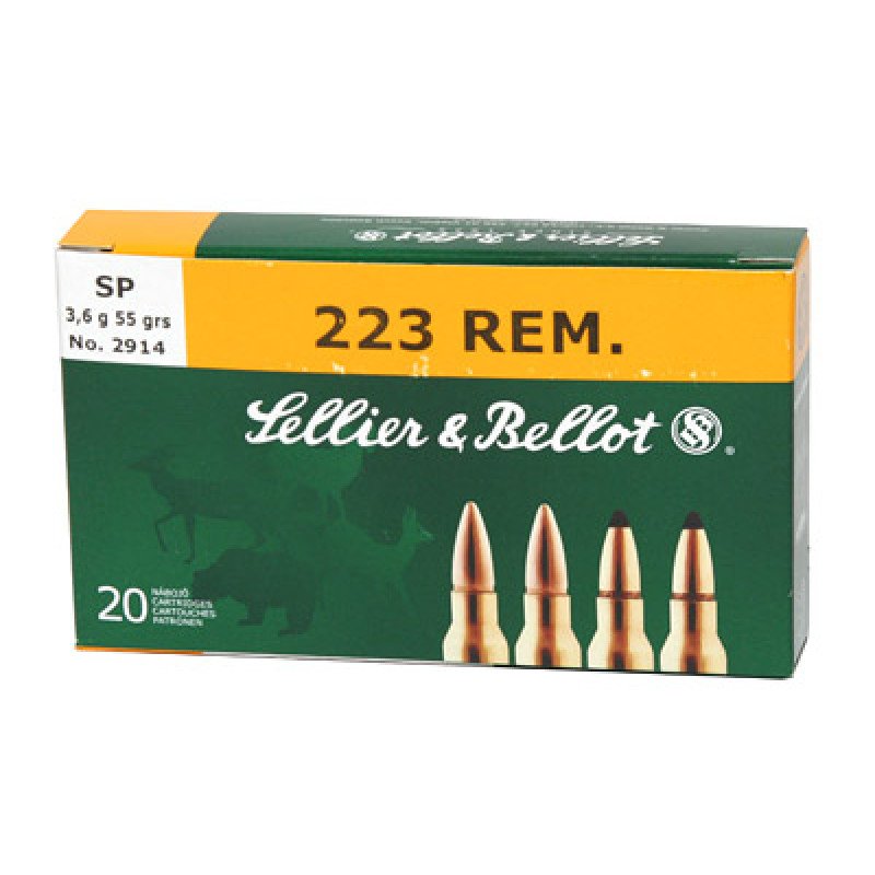 Sellier & Bellot Rifle 223 Rem 55 Grain Soft Point 20 Round Box SB223B Sellier & Bellot rifle ammunition is designed and field-tested to provide shooters and hunters with the widest selection of caliber offerings and the highest performance projectiles on the market today. MPN: SB223B