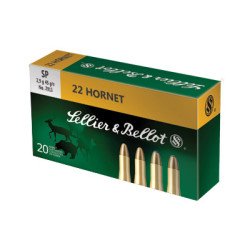 Sellier & Bellot Rifle 22 Hornet 45 Grain Soft Point 20 Round Box SB22HB