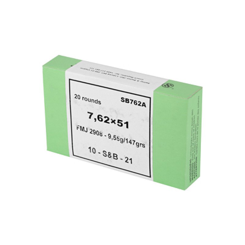 Sellier & Bellot ammunition is designed and field-tested to provide shooters and hunters with the widest selection of caliber offerings and the highest performance projectiles on the market today.  MPN: SB762A