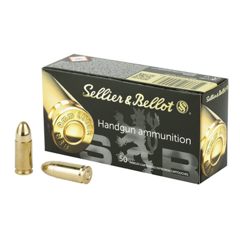 Sellier & Bellot Pistol 9MM 124 Grain Full Metal Jacket 50 Round Box SB9B 289 SHIPPED PER CASE Full Metal Jacket projectiles are the ideal choice for recreational target shooting and extended training sessions at the range. MPN: SB9B