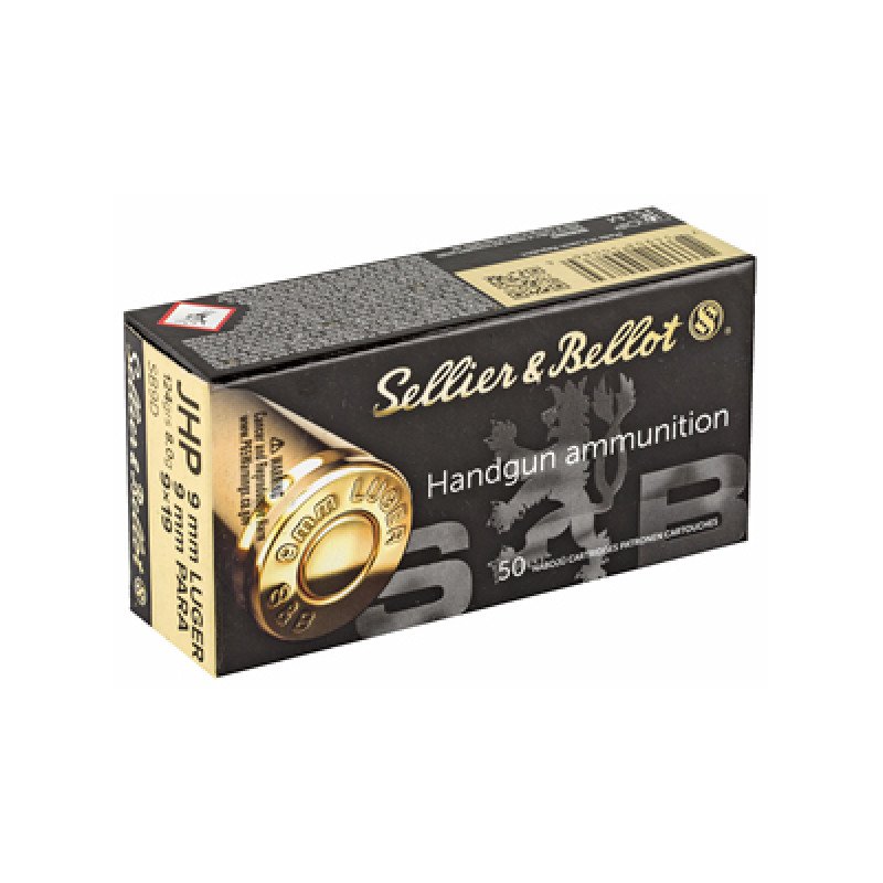 The Jacketed Hollow Point projectile features a full-length jacket and hollow point construction that creates quick positive expansion with good penetration.  MPN: SB9D