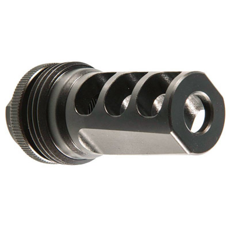 This 3-port muzzle brake is compatible with all SilencerCo ASR Mounts  and with multiple thread and caliber options you can shoot suppressed for any demand.  MPN: AC857