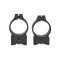 Warne Permanent Attached Fixed Ring Set Fits Ruger M77 30mm Medium Matte Finish 14R7M