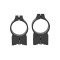 Warne Permanent Attached Fixed Ring Set Fits Ruger M77 30mm High Matte Finish 15R7M