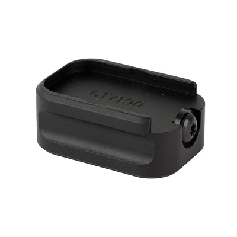 Warne Handgun Magazine Extensions are available in both increased capacity models and zero capacity models for 10 round capacity limits.  MPN: MEG17-0BLK